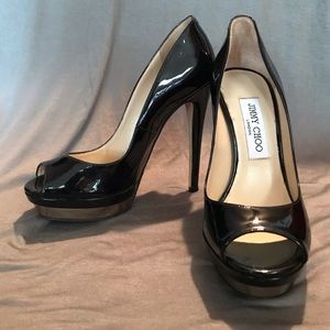 Jimmy Choo peep toe plate forms